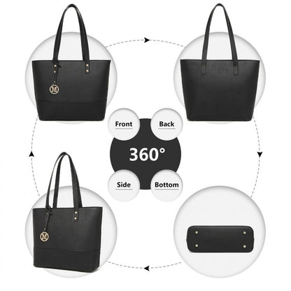 Miss Lulu Elegant Leather Look Tote Bag- Versatile & Chic for Every Occasion
