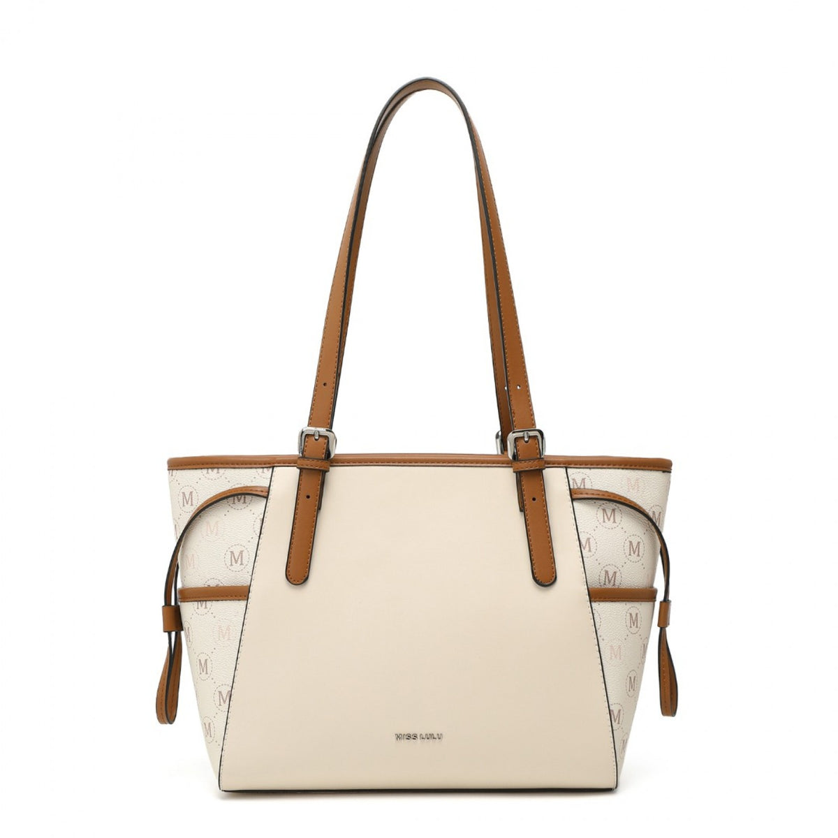 Miss Lulu Elegant Tote Bag With Monogram Pattern