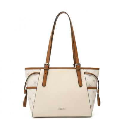 Miss Lulu Elegant Tote Bag With Monogram Pattern