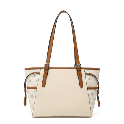 Miss Lulu Elegant Tote Bag With Monogram Pattern