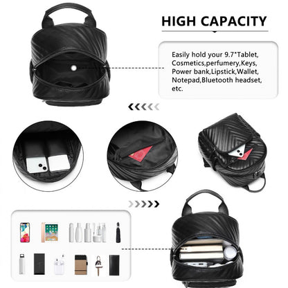Miss Lulu Water-resistant Chic PU Leather Backpack