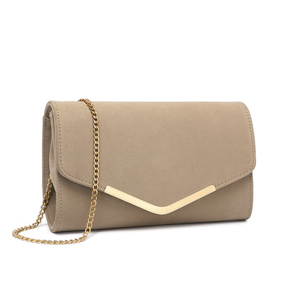 Miss Lulu Leather Look Envelope Clutch Bag