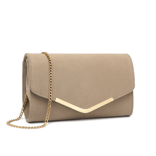 Miss Lulu Leather Look Envelope Clutch Bag