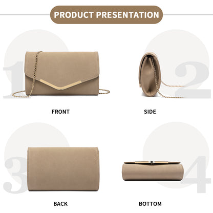 Miss Lulu Leather Look Envelope Clutch Bag