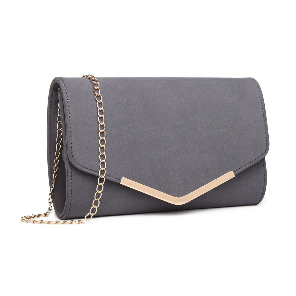 Miss Lulu Leather Look Envelope Clutch Bag