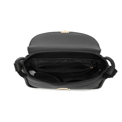Miss Lulu Fashion Leather Commute Flap Small Square Bag