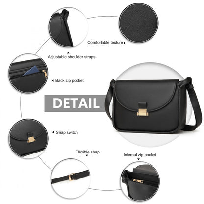 Miss Lulu Fashion Leather Commute Flap Small Square Bag