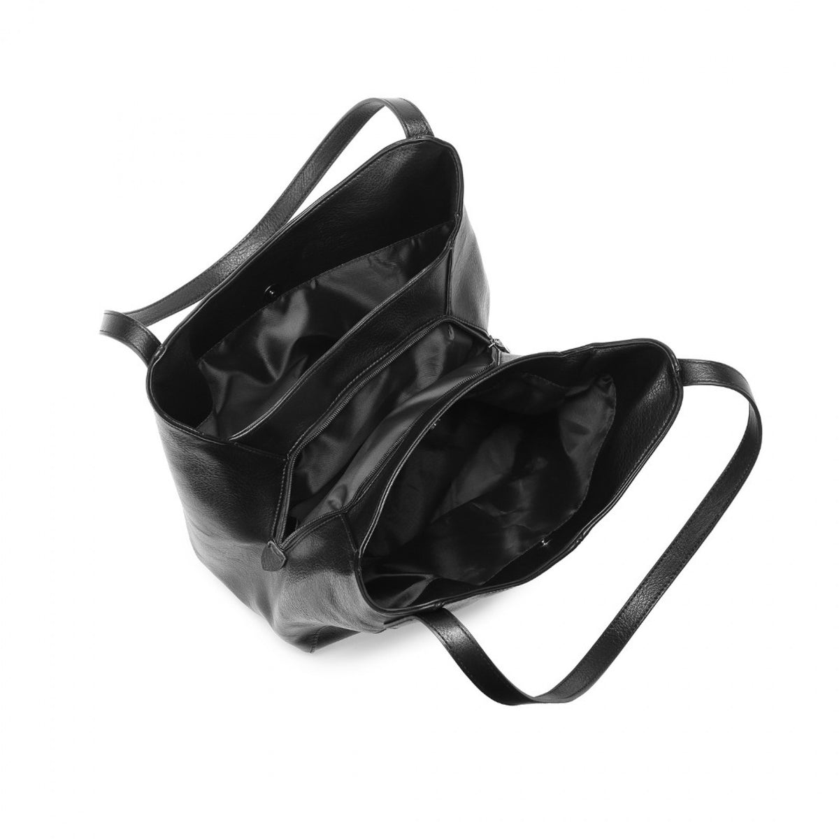 Miss Lulu Soft Leather Multiple Pocket Tote Shoulder Bag