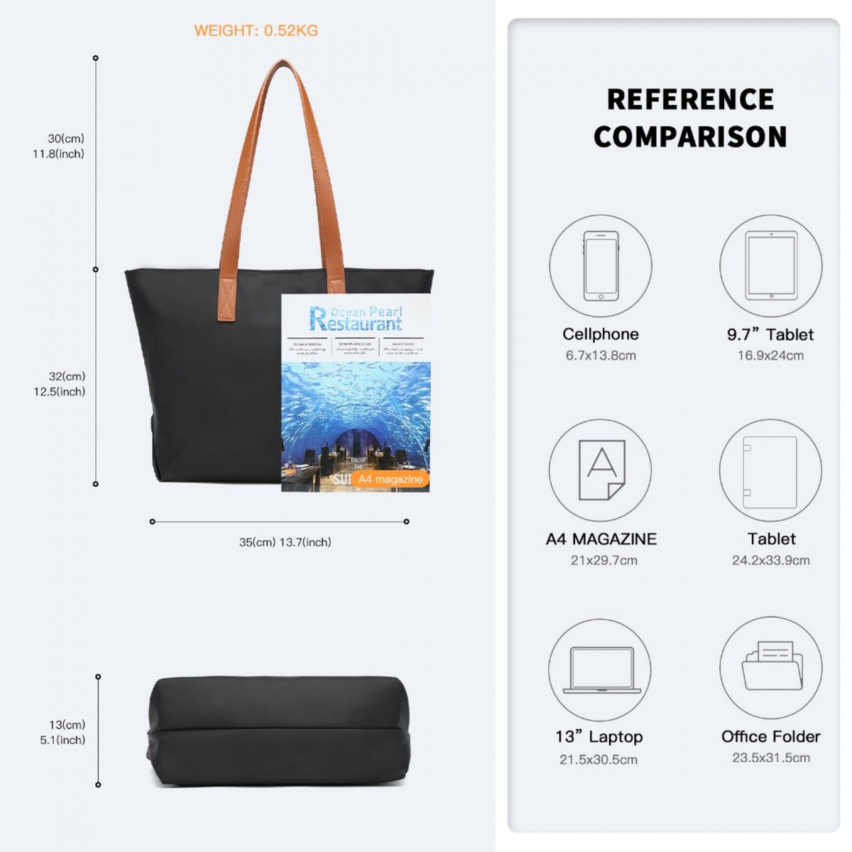 Miss Lulu Casual Waterproof Shopping Tote Bag