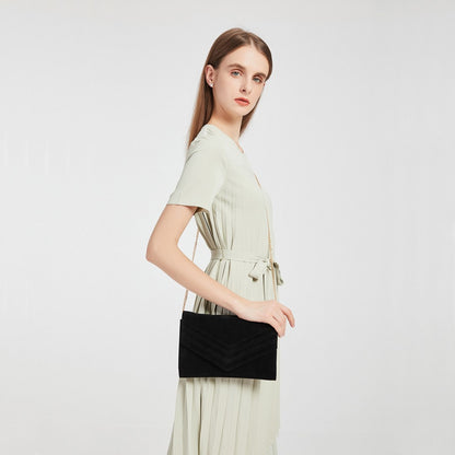 Miss Lulu Chevron Envelope Clutch Bag