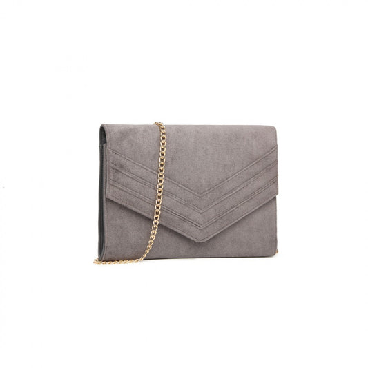 Miss Lulu Chevron Envelope Clutch Bag