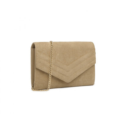 Miss Lulu Chevron Envelope Clutch Bag