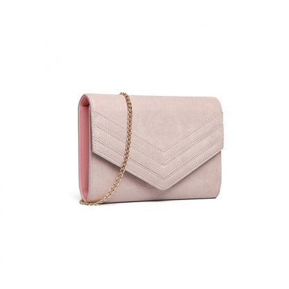 Miss Lulu Chevron Envelope Clutch Bag