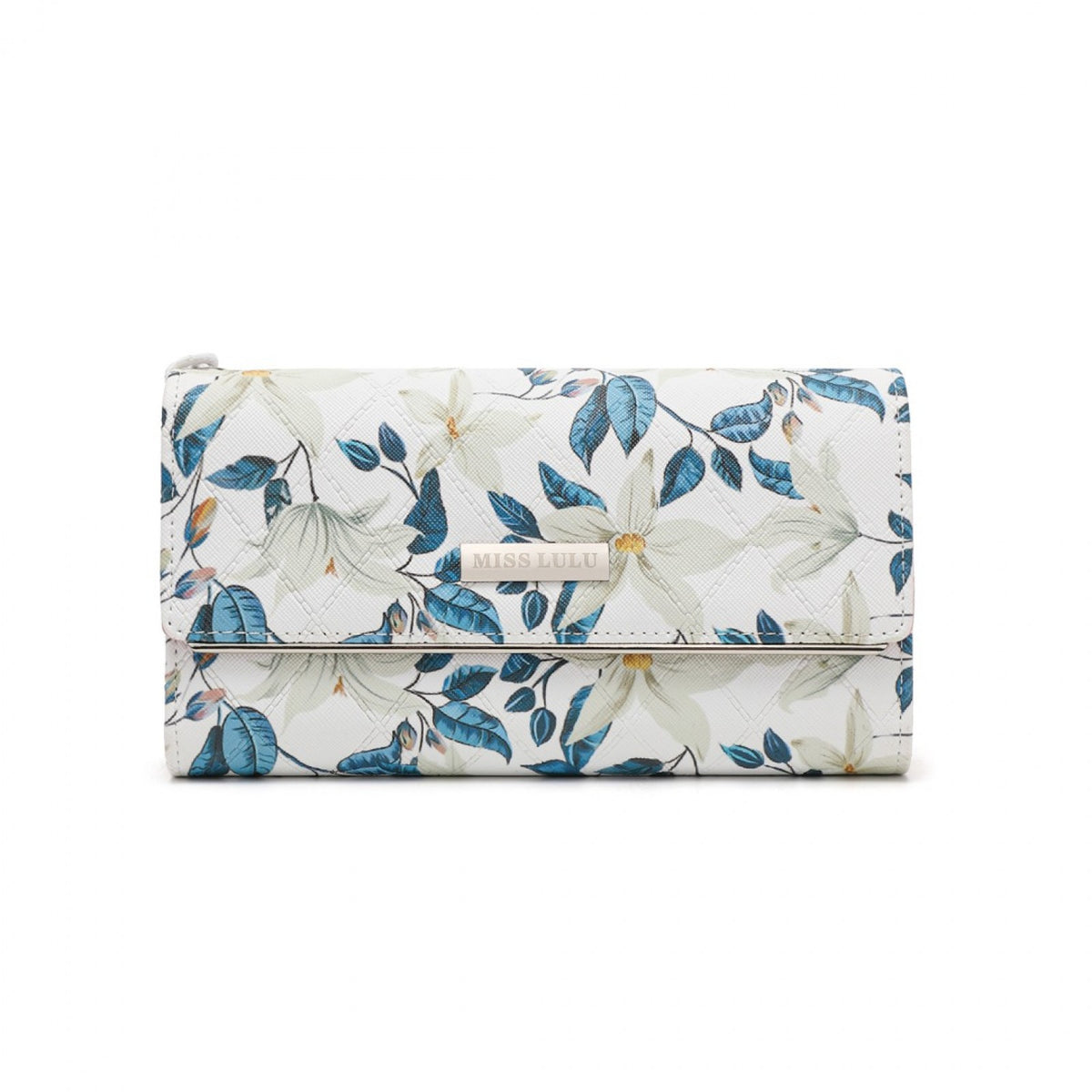 Miss Lulu Ladies' Flower Printed PU Leather Long Purse