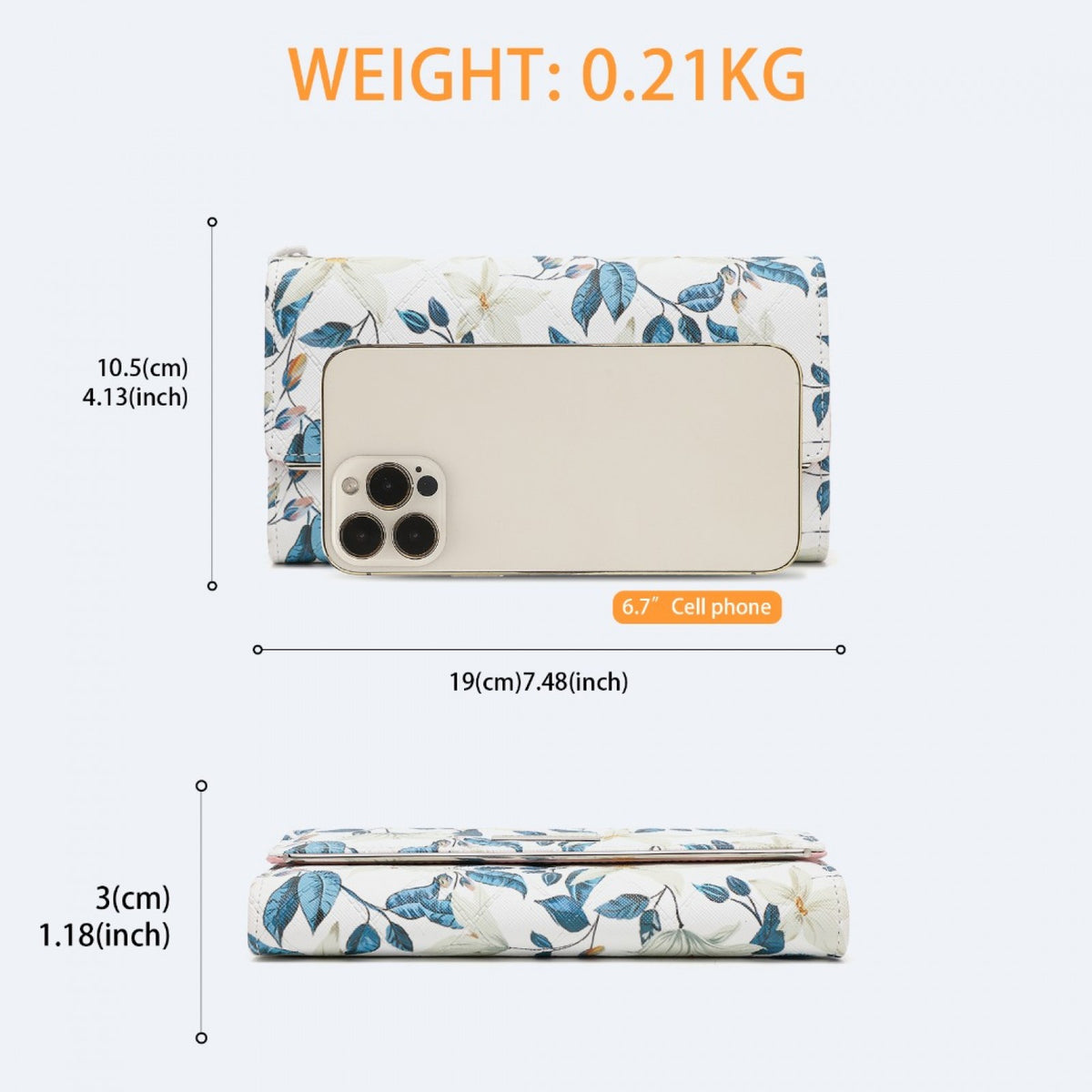 Miss Lulu Ladies' Flower Printed PU Leather Long Purse
