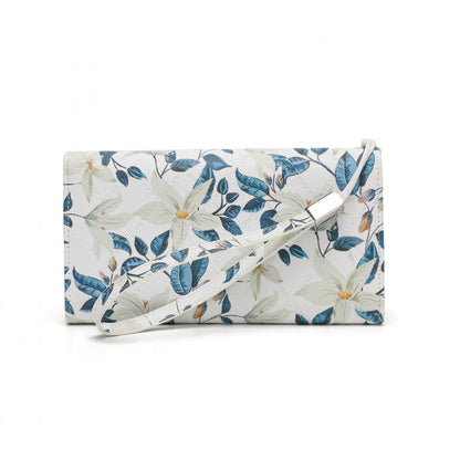 Miss Lulu Ladies' Flower Printed PU Leather Long Purse