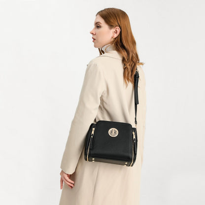 Miss Lulu Leather Look Practical Crossbody Bag