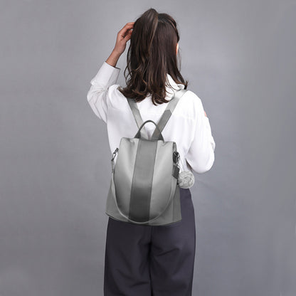Miss Lulu Two Way Backpack Shoulder Bag with Pom Pom Pendant