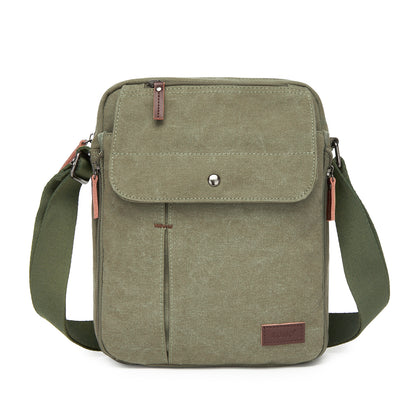 Kono Canvas Crossbody Shoulder Bag– Multi-Pocket Messenger Bag