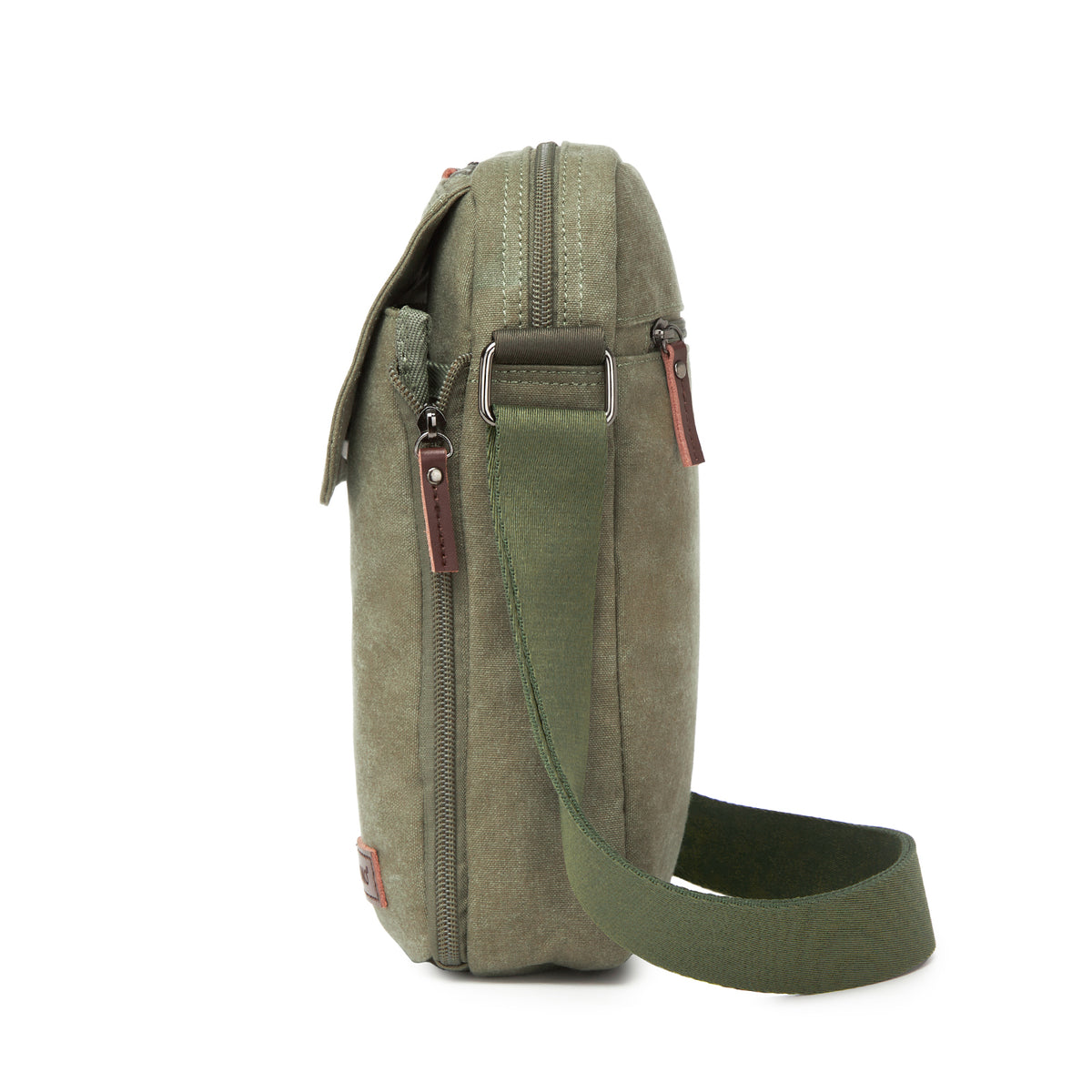 Kono Canvas Crossbody Shoulder Bag– Multi-Pocket Messenger Bag
