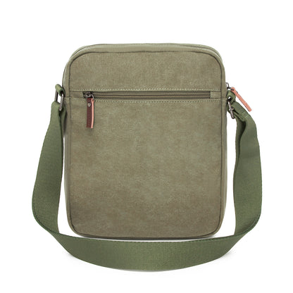 Kono Canvas Crossbody Shoulder Bag– Multi-Pocket Messenger Bag