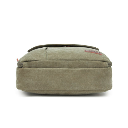 Kono Canvas Crossbody Shoulder Bag– Multi-Pocket Messenger Bag