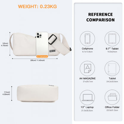 Miss Lulu Vintage Chic Lightweight Water-Resistant Crossbody Bag