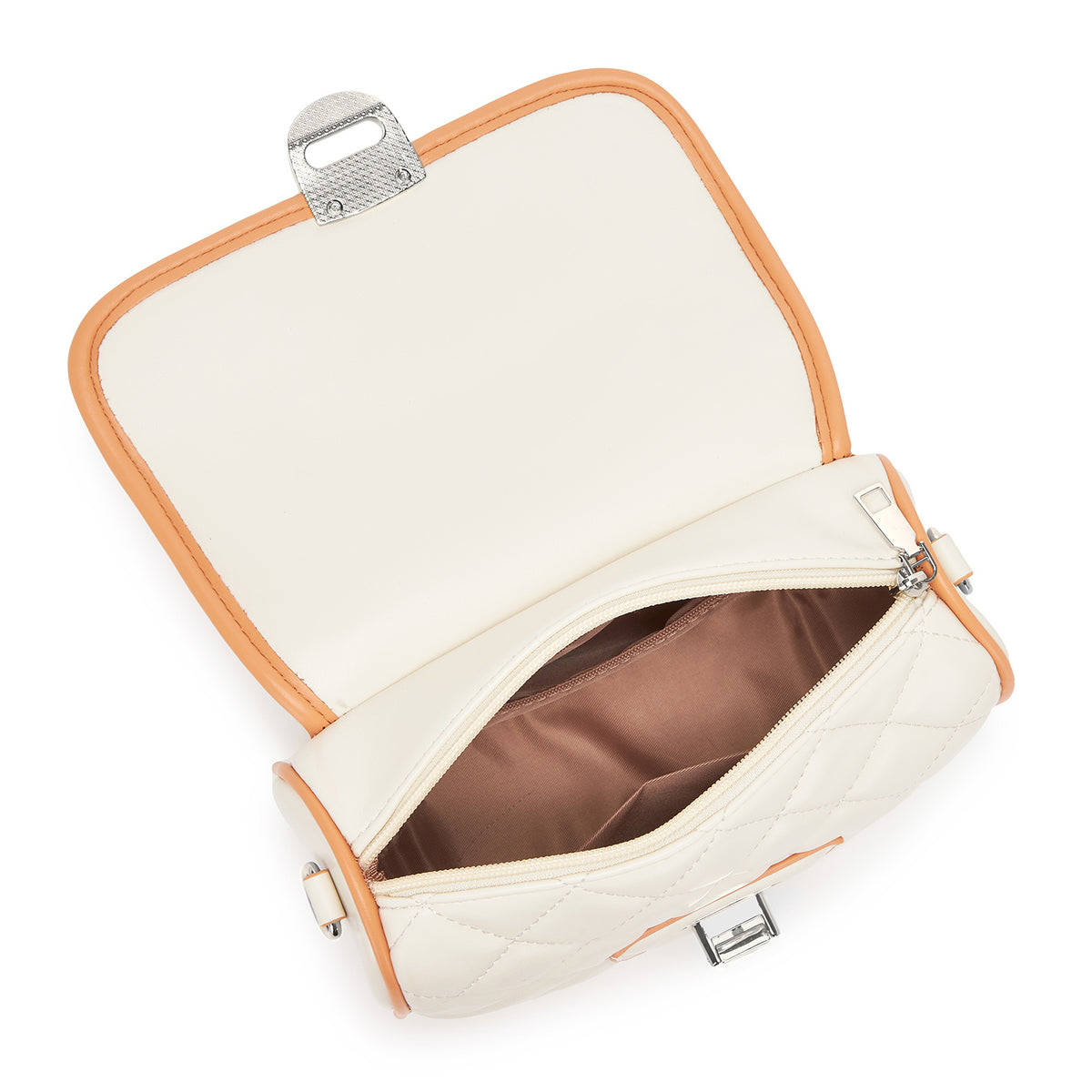 Miss Lulu Practical Quilted PU Leather Crossbody Handbag