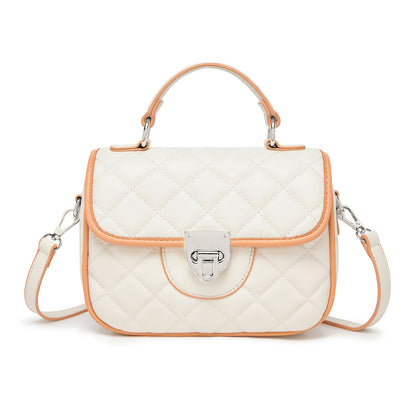 Miss Lulu Practical Quilted PU Leather Crossbody Handbag