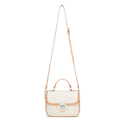 Miss Lulu Practical Quilted PU Leather Crossbody Handbag