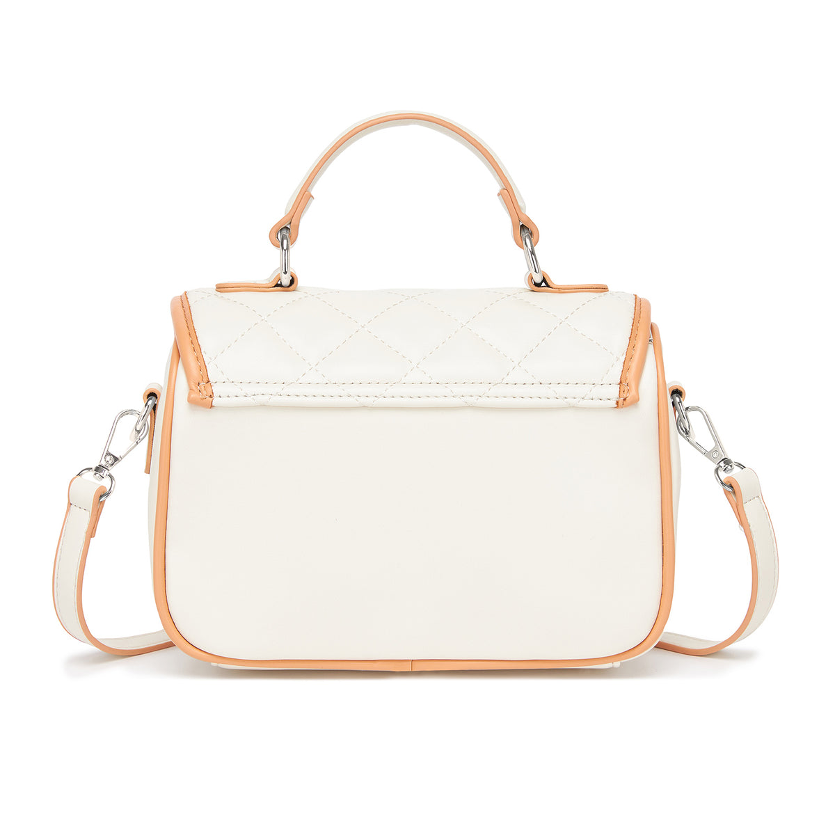 Miss Lulu Practical Quilted PU Leather Crossbody Handbag