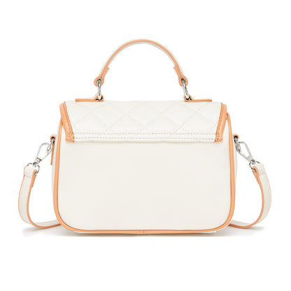 Miss Lulu Practical Quilted PU Leather Crossbody Handbag