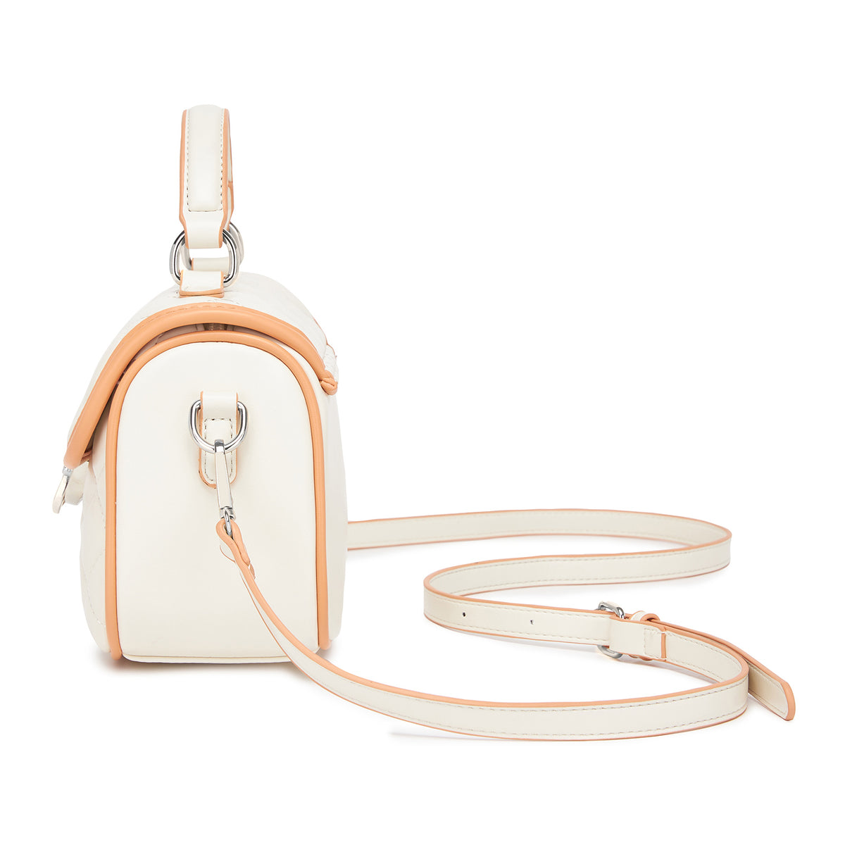 Miss Lulu Practical Quilted PU Leather Crossbody Handbag