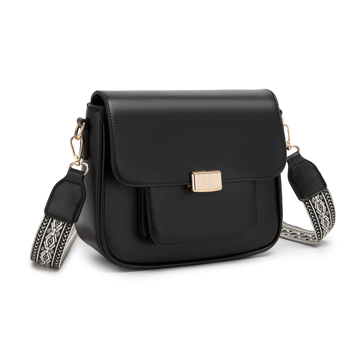 Miss Lulu Chic Fashion PU Crossbody Shoulder Bag