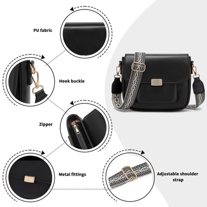 Miss Lulu Chic Fashion PU Crossbody Shoulder Bag