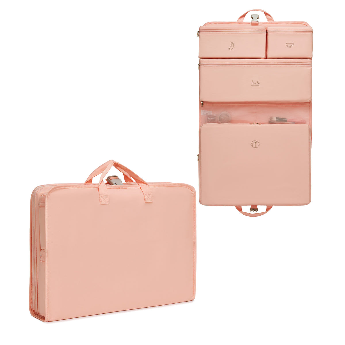 Kono 6-in-1 Hanging Travel Organiser Bag, Portable Foldable Packing Cubes