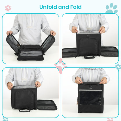 Dogat Foldable And Durable Pet Backpack Carrier Travel Bag for Cats and Small