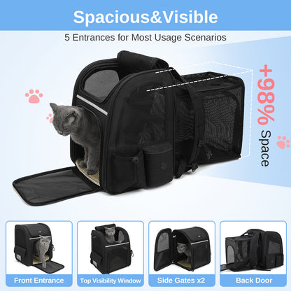 Dogat Expandable And Foldable Pet Backpack Carrier