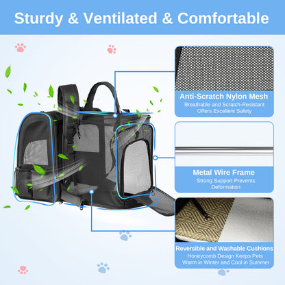 Dogat Expandable And Foldable Pet Backpack Carrier