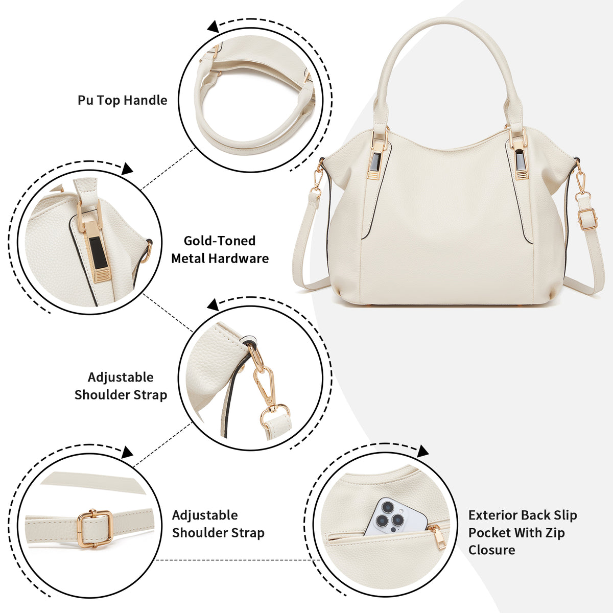Miss Lulu Soft Leather Elegant Simple Shoulder Bag