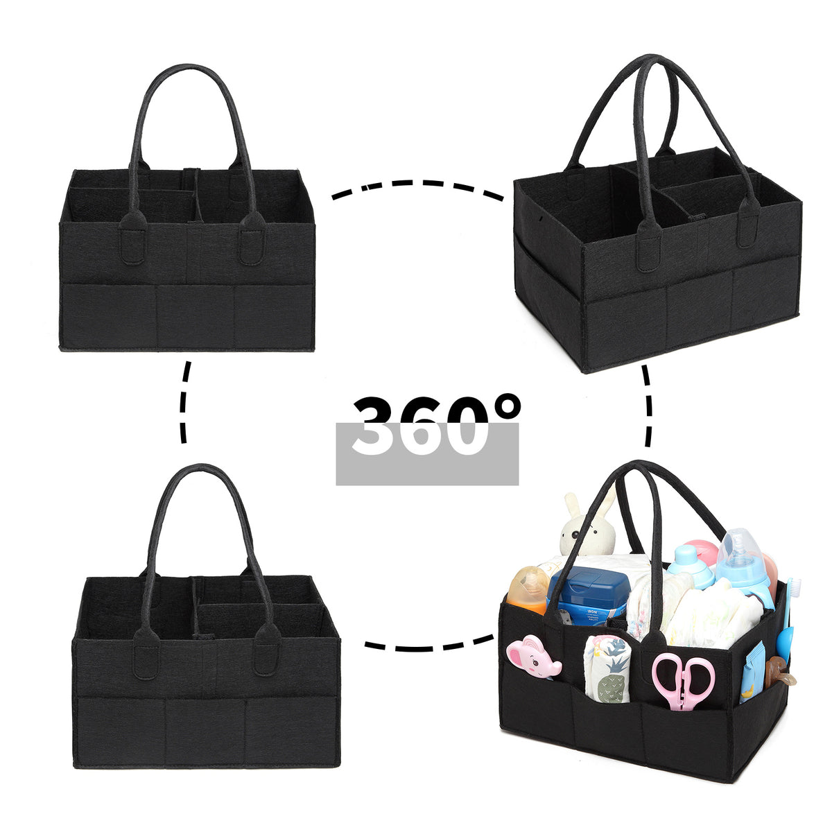 Kono Felt Caddy Organiser With Storage