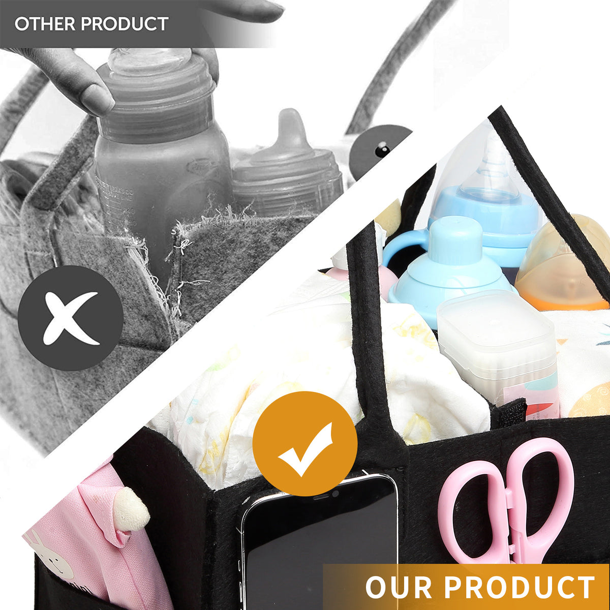 Kono Felt Caddy Organiser With Storage