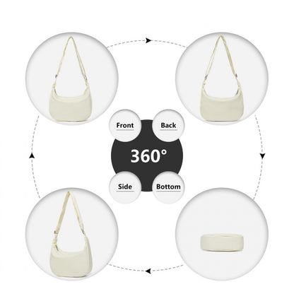 Kono Water-resistant Portable Crescent Shoulder Cross Body Bag