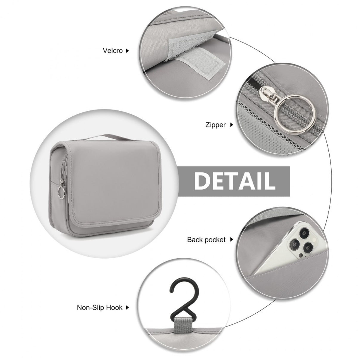 Kono Classic Hanging Multi-Pocket Waterproof Travel Makeup Bag