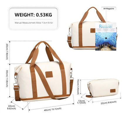 Kono 36L Expandable Water-Resistant Travel Tote