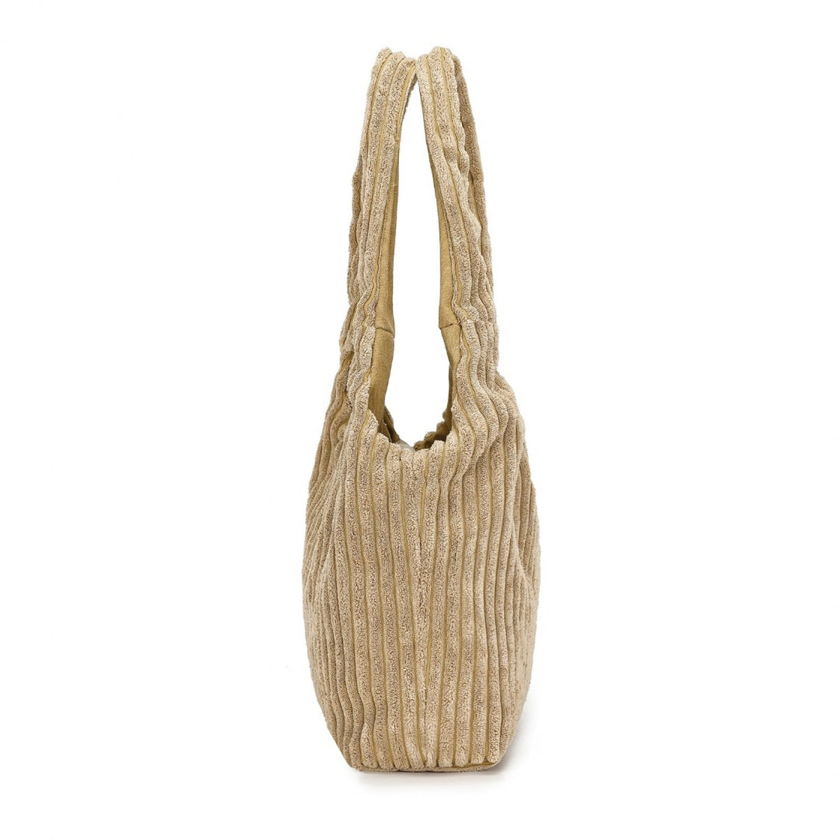 Miss Lulu Reversible Corduroy Shoulder Bag with Spacious Interior