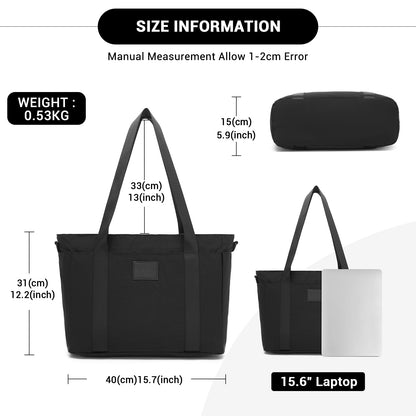 Kono Comfortable and Easy-Carry Large-Capacity Travel Tote with Laptop Sleeve