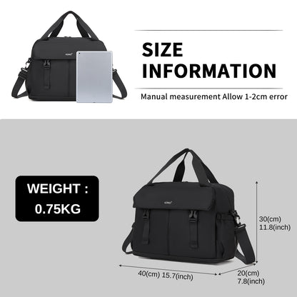 Kono Expandable Cabin Travel Bag 40×30×20cm- Large Capacity, Water-Resistant