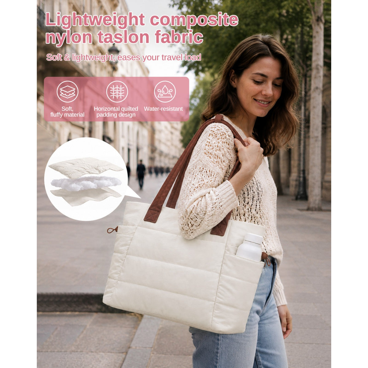 Kono Piece Women's Tote Bag, Water Repellent Handbag