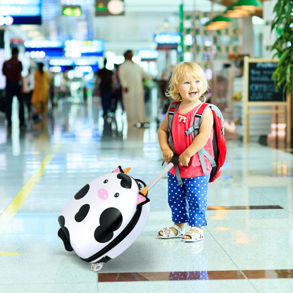Kids Luggage with Light-Up Wheels and Telescopic Handle